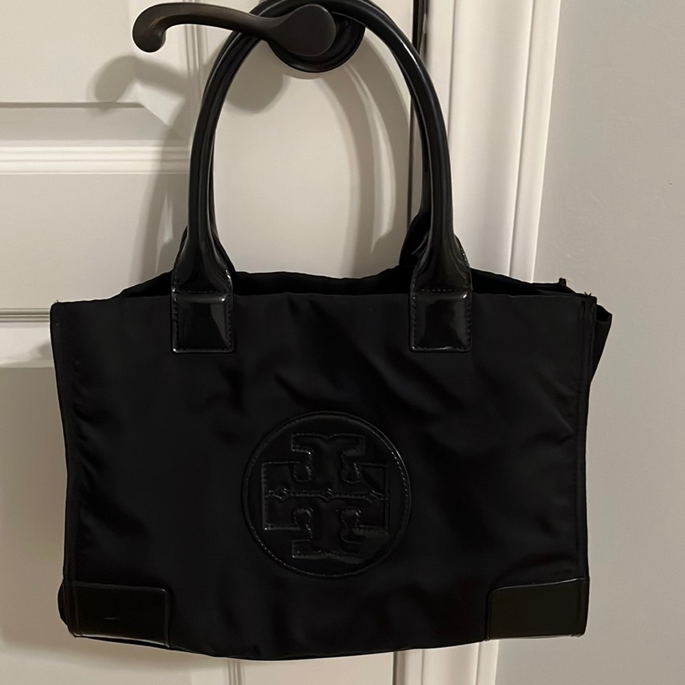 Tory Burch Small Black Ella Tote